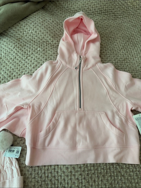 lululemon athletica Sweaters - lululemon athletica Light Pink Half-Zip Hoodie Sweater